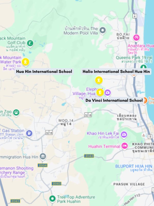 Hua Hin International School Map