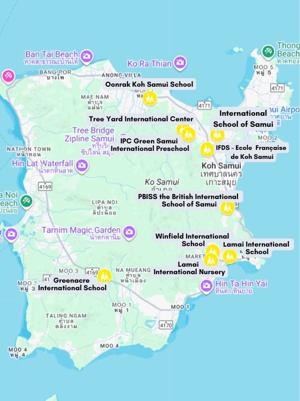 Koh Samui International School Map