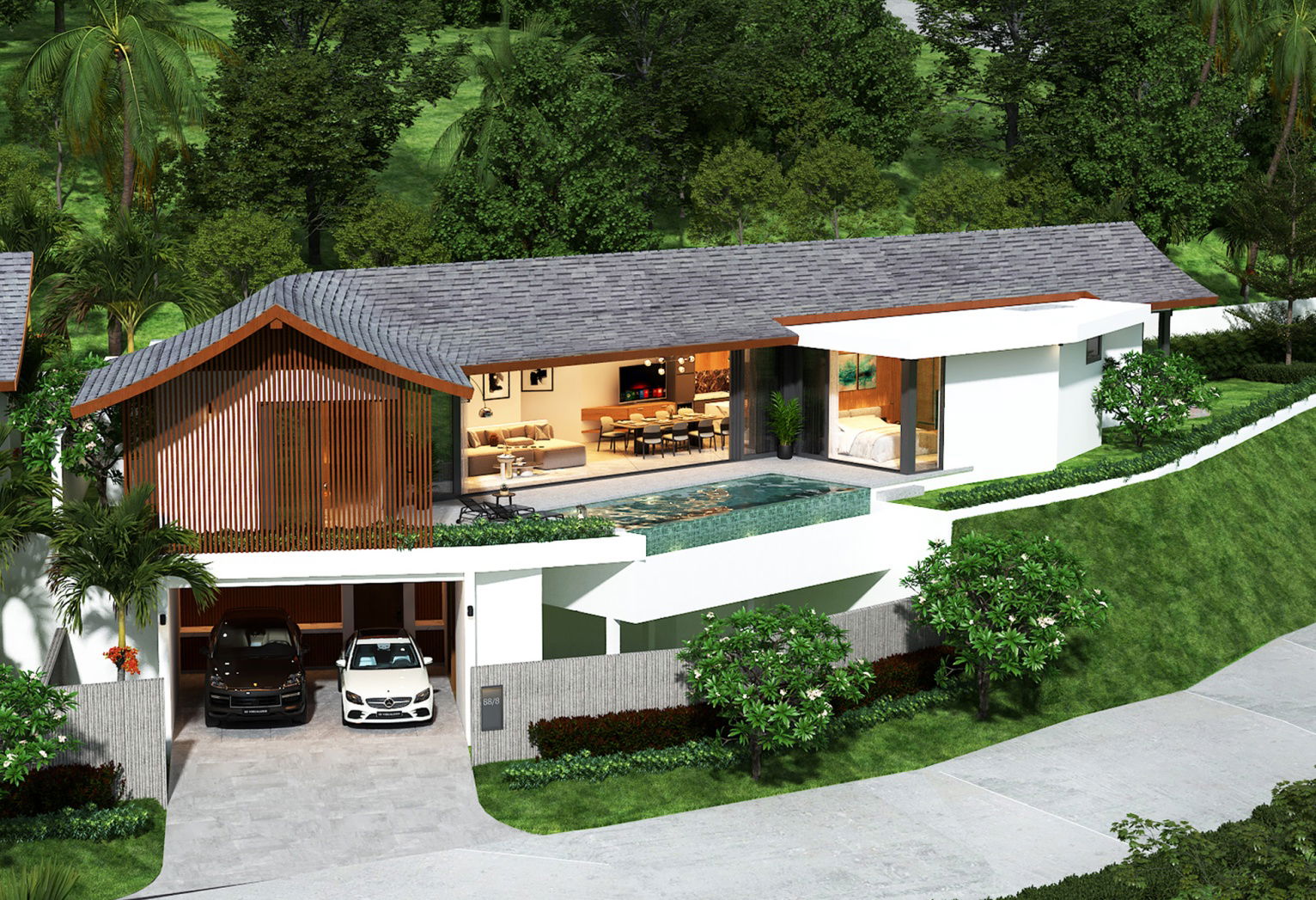 Green Hills Villas lamai - Type B - Front Top View