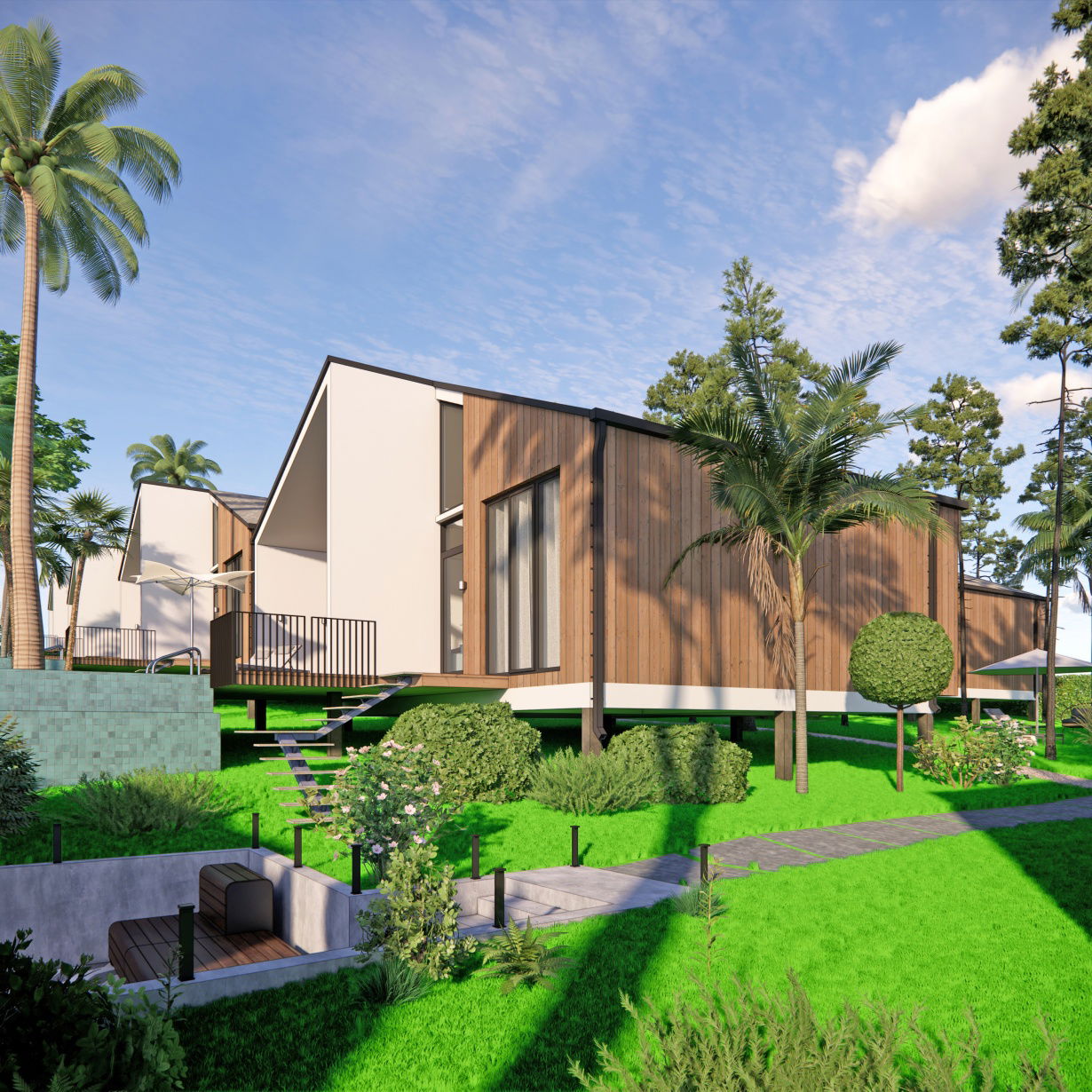 HYGGE Villas - Back Garden