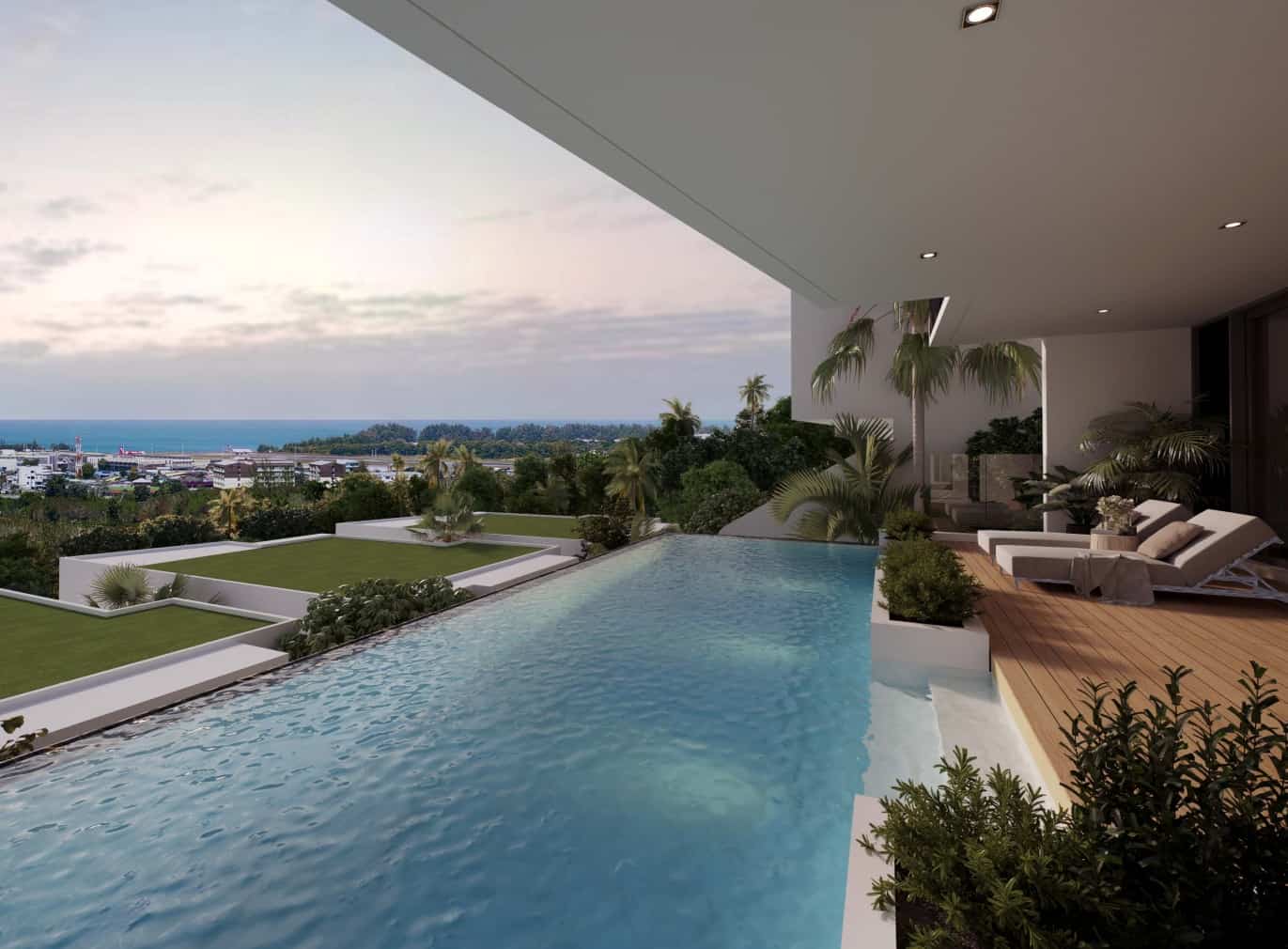 Piscine des villas Maison sky