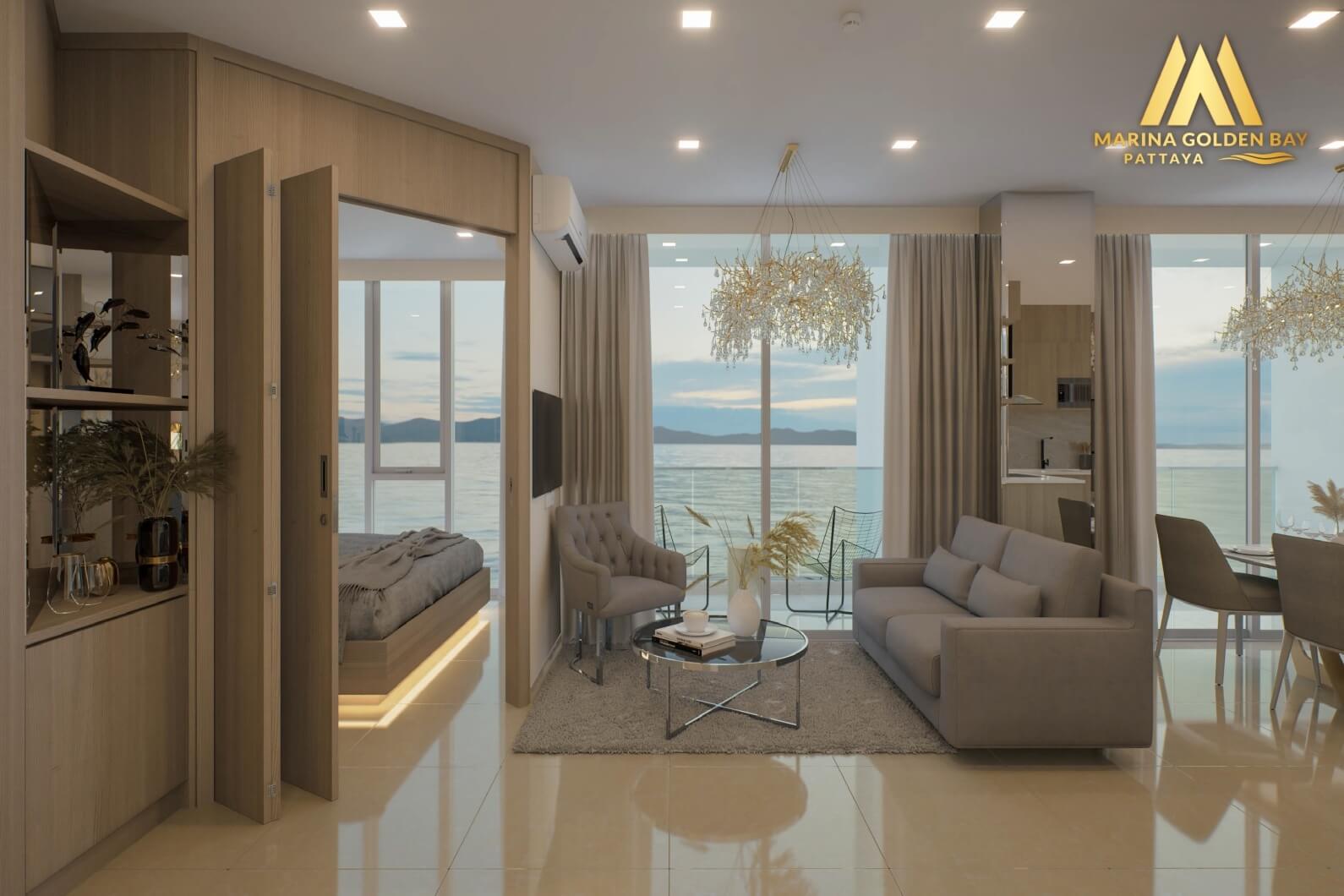 Marina Golden Bay - 2BR Living Room 2