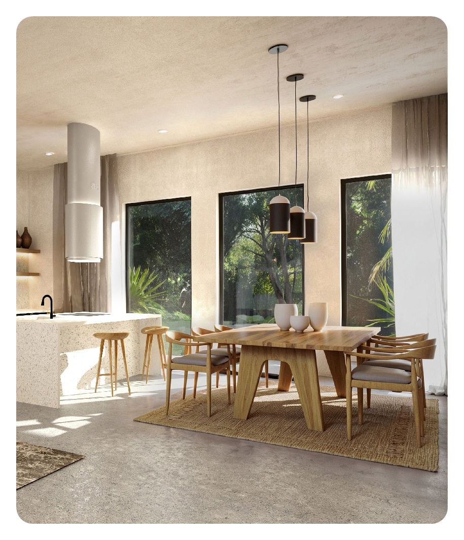 Verdant Residence Lamai - Interior - dinnig and kirchen
