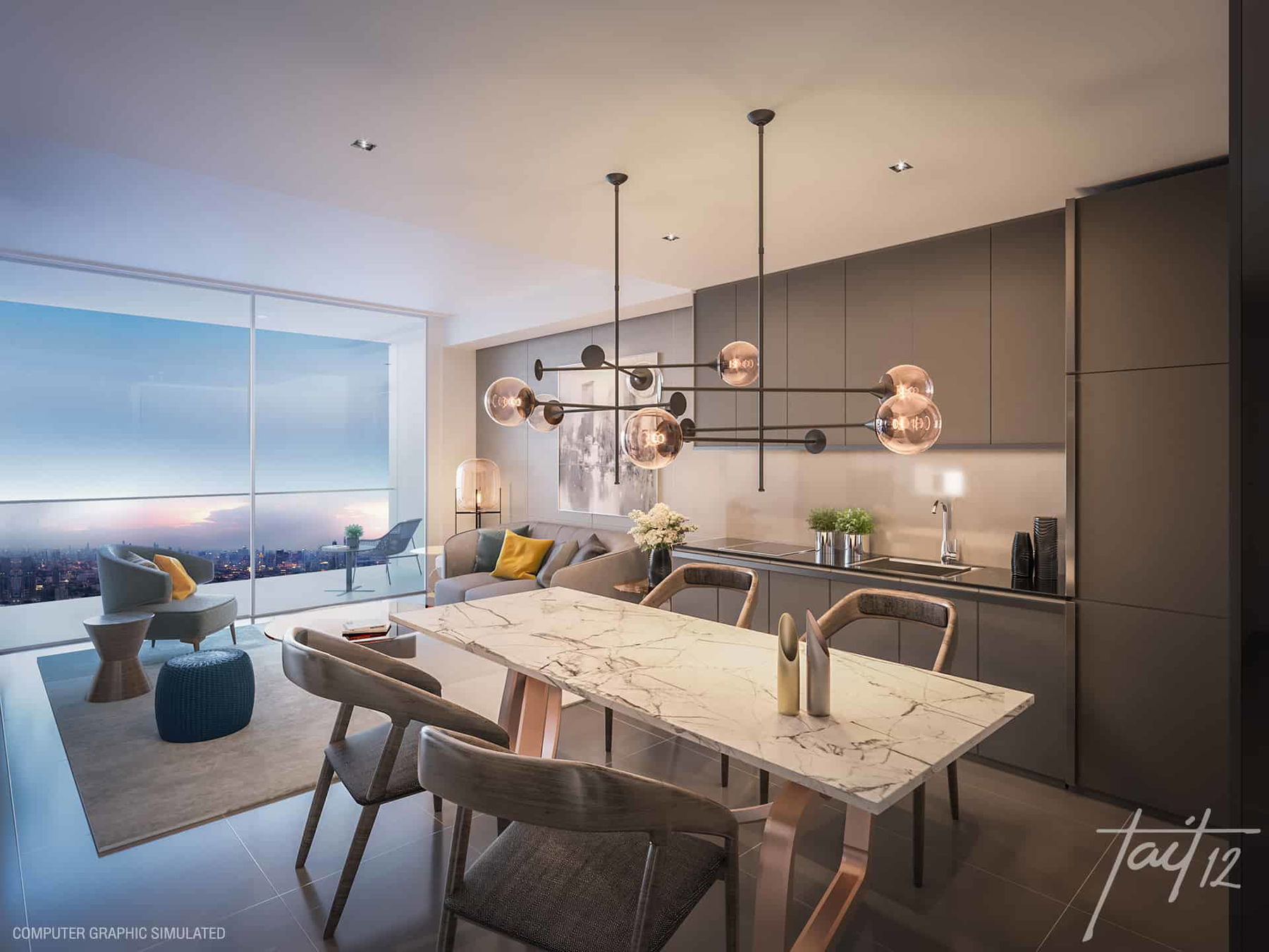 condo for sale bangkok tait 12 kitchen