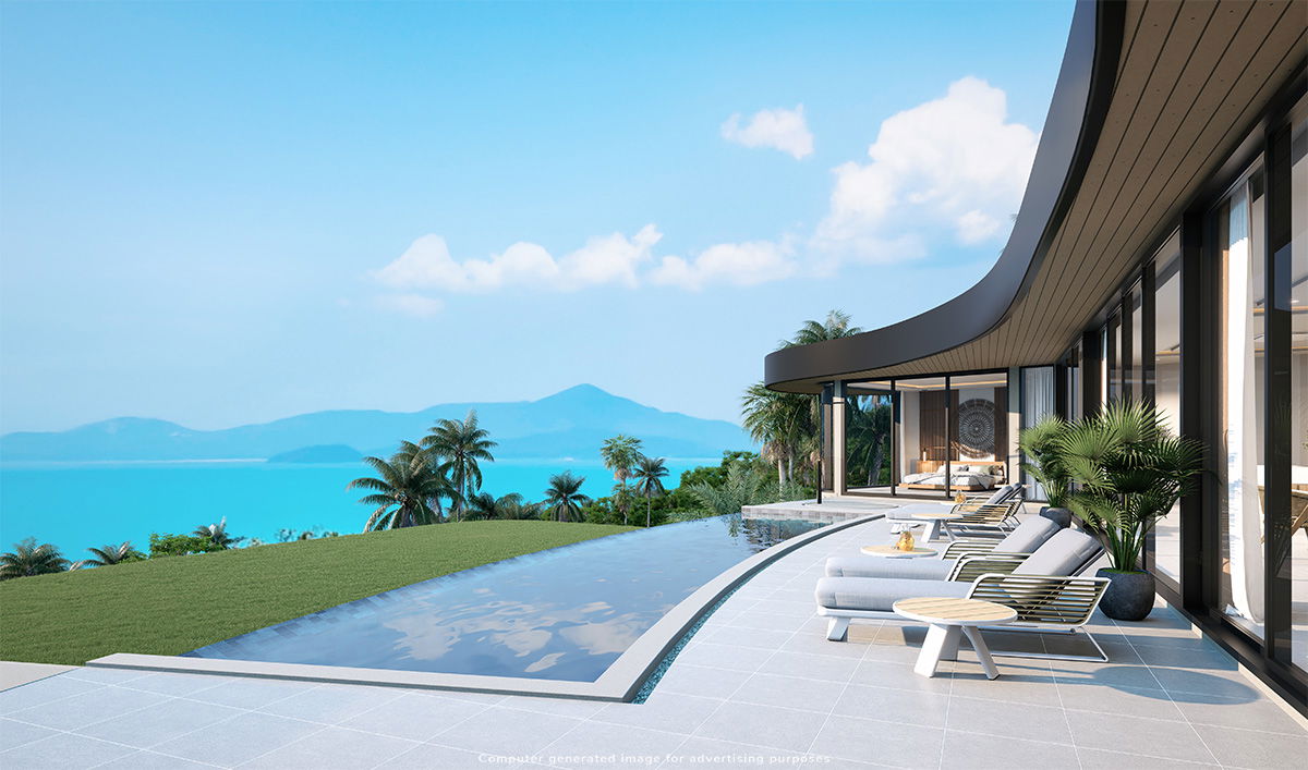 Bel Roc Villas - Type A - Pool view