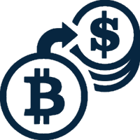 icône conversion de crypto en baht thaï