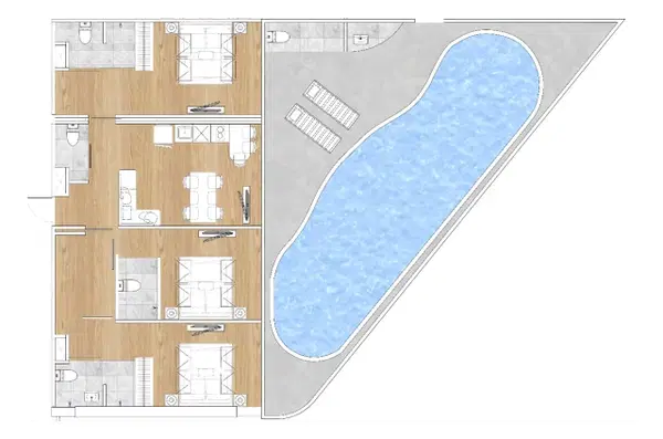 Andaman Riviera Condominium - 3BR Penthouse with Swimming Pool