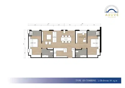 Above Element Condo - 2BR Type 1B (Combine Unit)