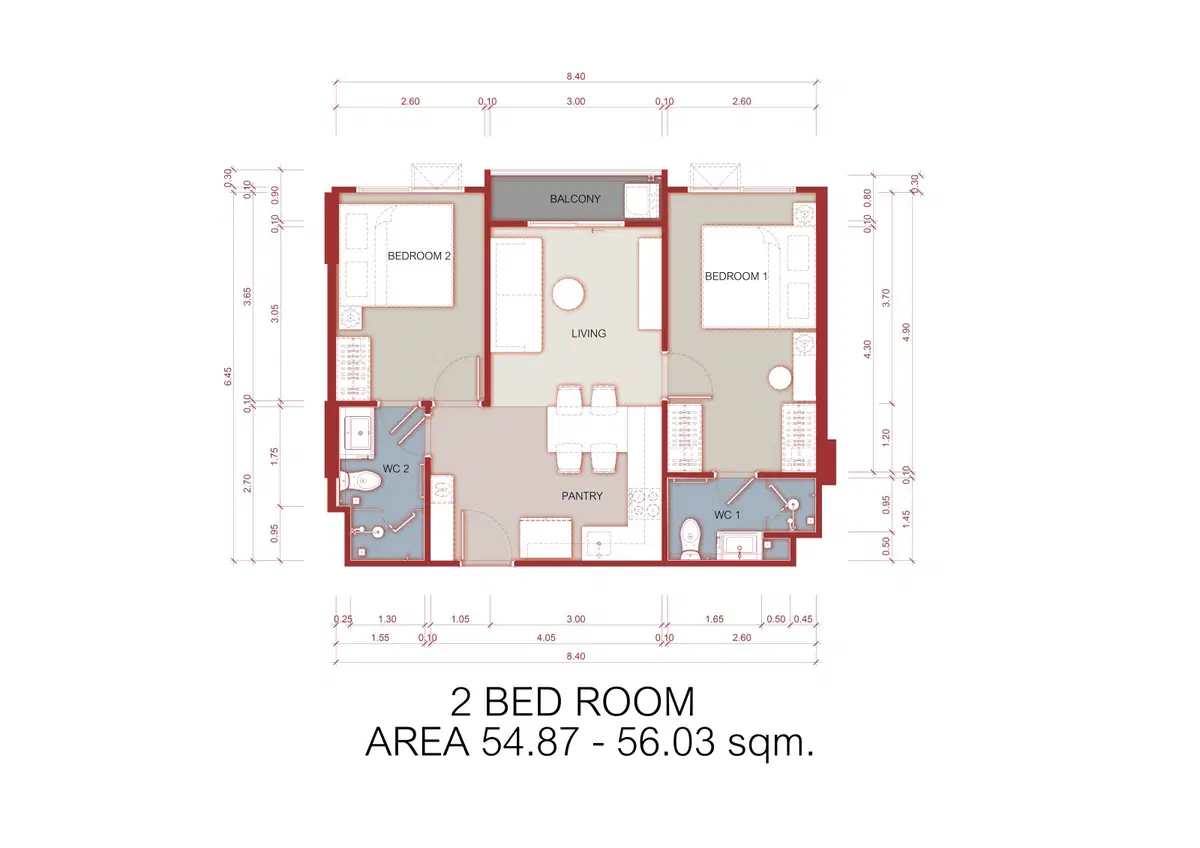 Arise Hill - Unit layout - 2BR