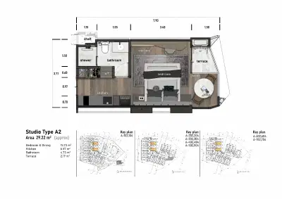 Ashiyana Heights - Studio Room Mountain View - Type A2