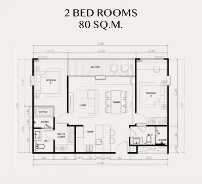Bellevue Beachfront - 2BR - Sea View