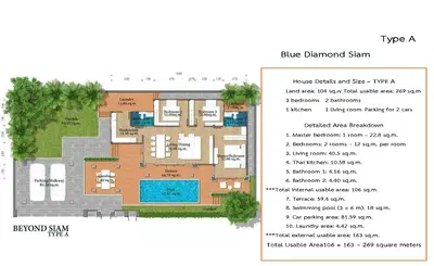 Beyond Siam Pool villa - Unit Plan - Type A1