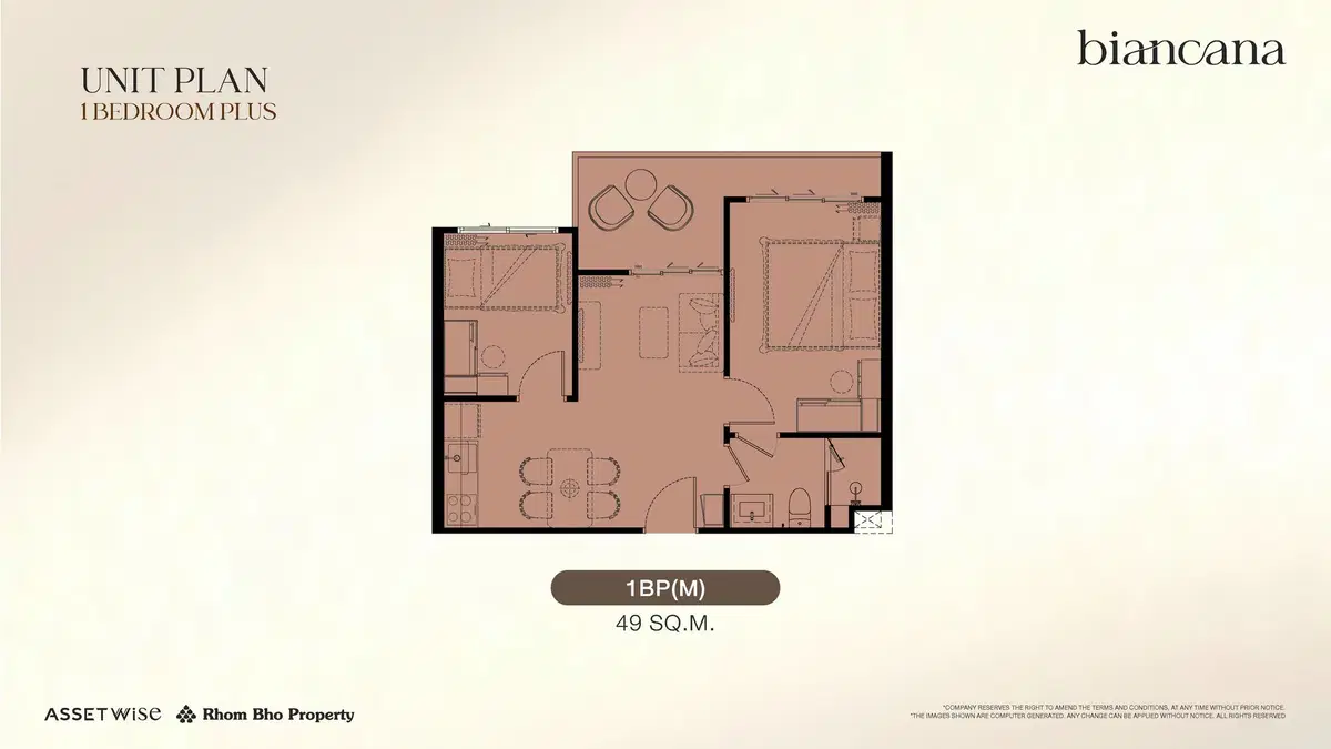 Biancana Surin Beach - 1BR Plus - Type D202