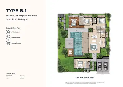 Botanica Four Seasons - Tropical Balinese - 4BR Pool Villa - Summer Zone
