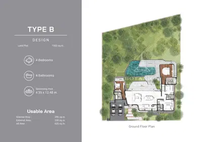 Botanica Ocean Valley Villas - 4BR Pool Villa - Type B (Large Plot) - Tonino Lamborghini