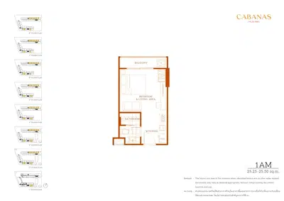 Cabanas Hua Hin - 1BR Type - 1AM