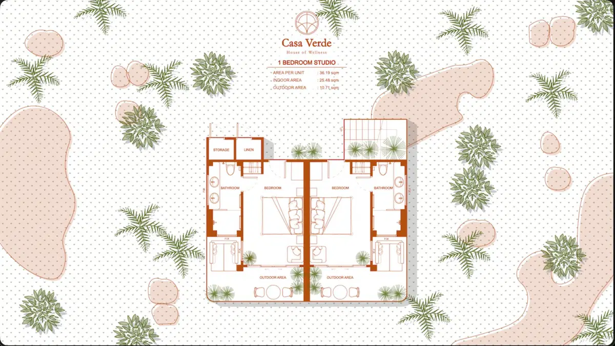 Casa Verde - Unit layour - Studio Room