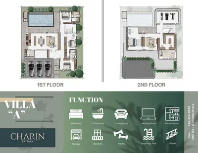 Charin Pattaya - 4BR Pool Villa - Type A