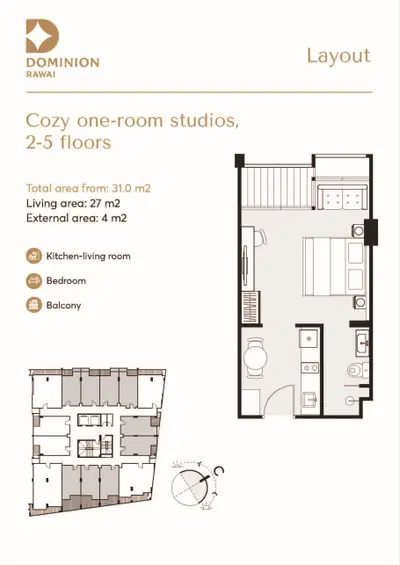 Dominion Condominium Rawai - Unit Plan - 1