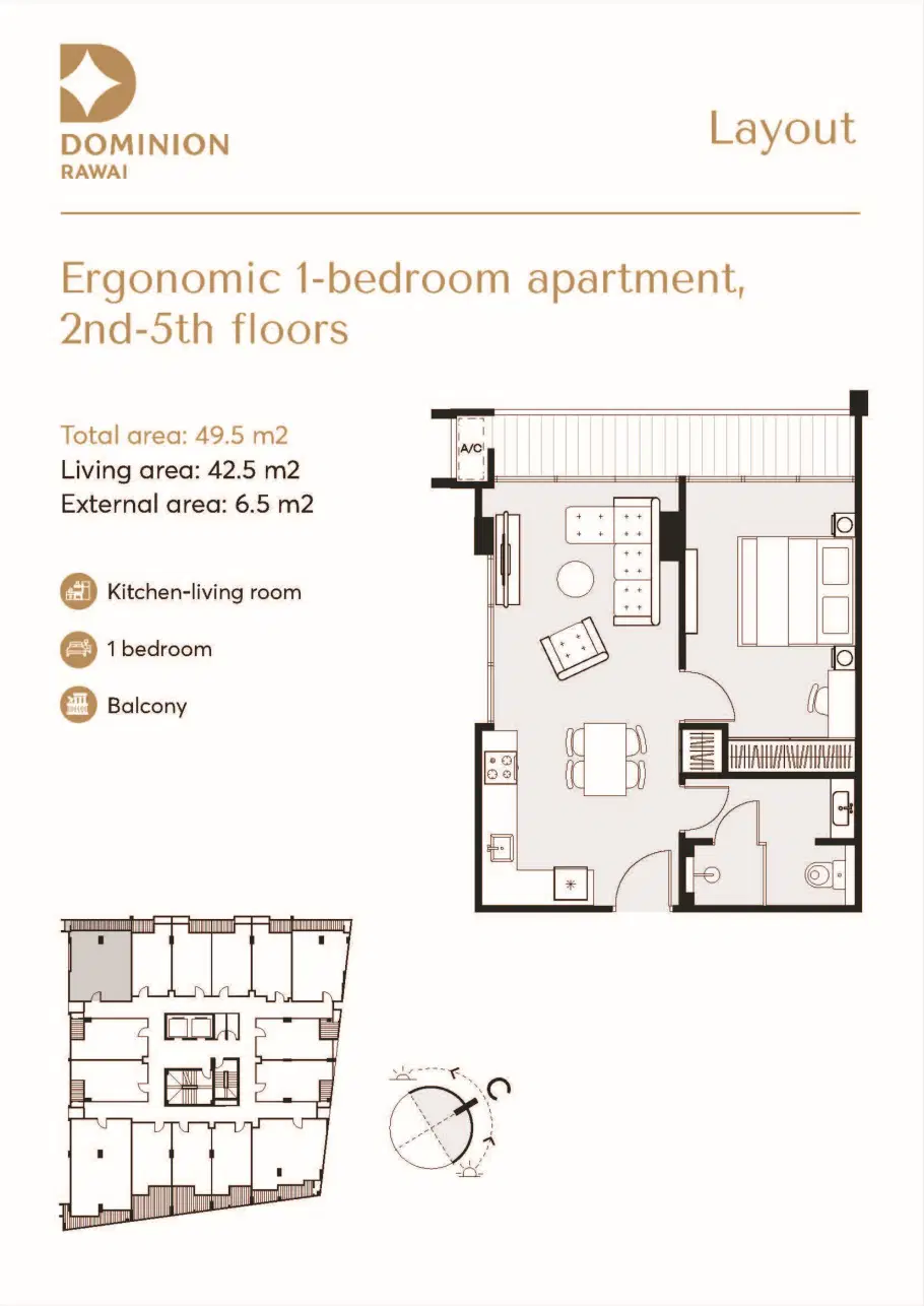 Dominion Condominium Rawai - Unit Plan - 2