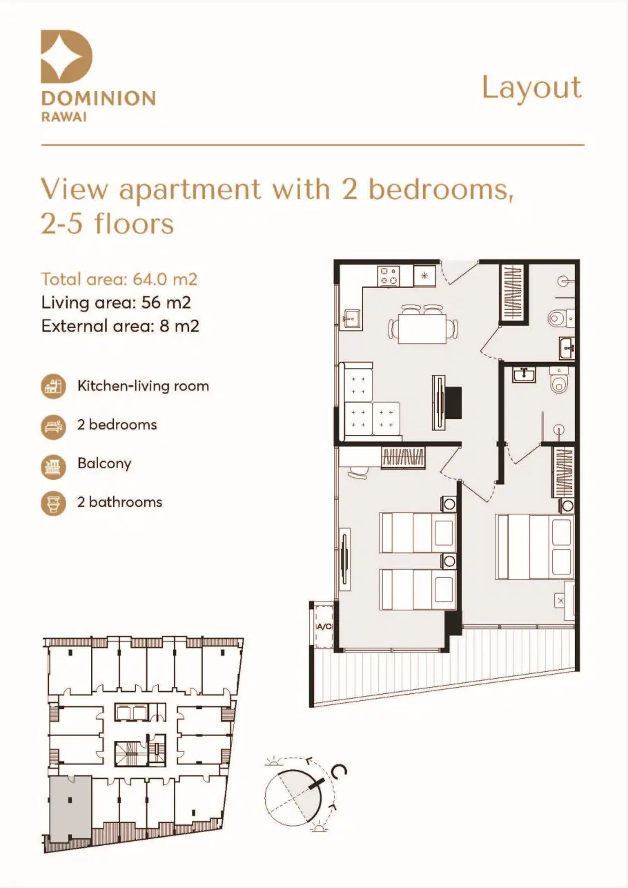 Dominion Condominium Rawai - Unit Plan - 5