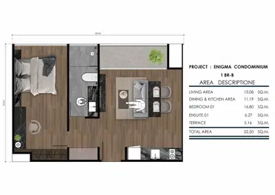 Enigma Residence - Building B - 1BR - Apartment Type D