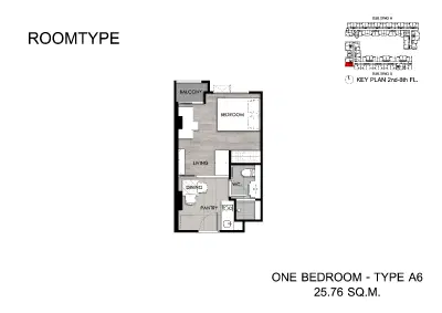 Escent Bangna - 1BR - Type A