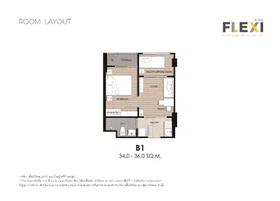 Flexi Taopoon-Interchange - 1BR Plus - Type B1 -2B