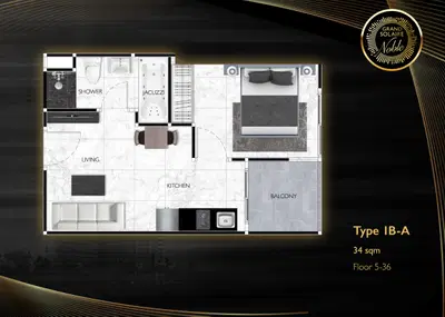 Grand Solaire Noble - 1BR - Type B