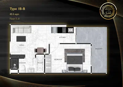 Grand Solaire Noble - 1BR - Type C