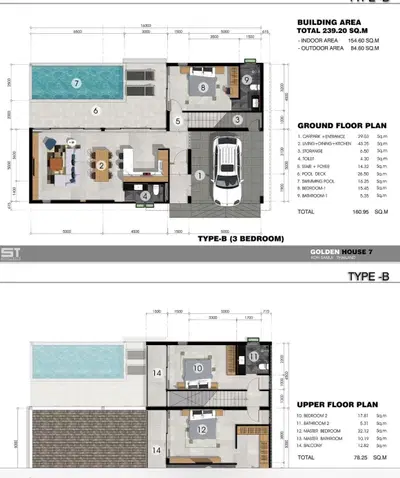 Golden Pool Villas - Phase 1 - 3BR Pool Villa - Type B
