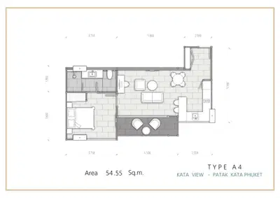 Kata View - 1BR Type A4 Corner Unit (Sea View)