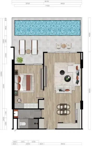 Layan Green Park Phase 2 - 1BR Private Pool