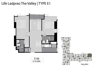 Life Ladprao Valley-2BR Corner – Type E1