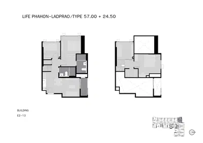 Life Phahon-Ladprao - 2BR (Vertiplex)