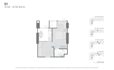 Life Sukhumvit – Rama 4 - 1BR - Type M (B1)