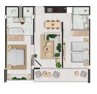 Melia Phuket Karon Residences - 2BR (Sea View +)