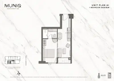 MUNIQ Sukhumvit 23 - 1BR - Type A