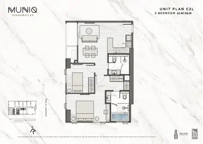 MUNIQ Sukhumvit 23 - 2BR - Type A
