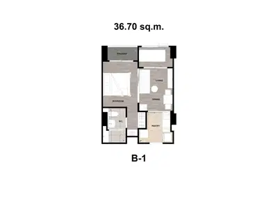 Niche Mono Sukhumvit - Puchao - 1BR+ Type - B