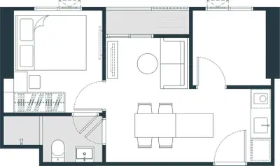 Nue Riverest Ratburana - 1BR+