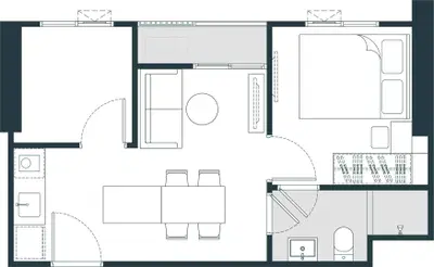 Nue Riverest Ratburana - 2BR (Last Unit)