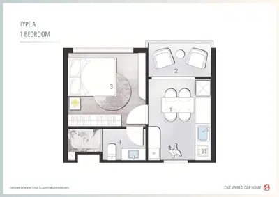 One World One Home Bangtao - 1BR - Type B (Pool Access)