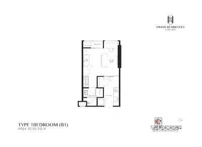 Origin Residences Sukhumvit - 1BR
