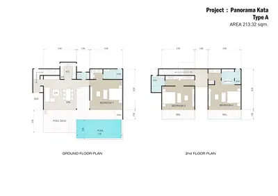 Panorama Kata Ocean View Villas - floor plan