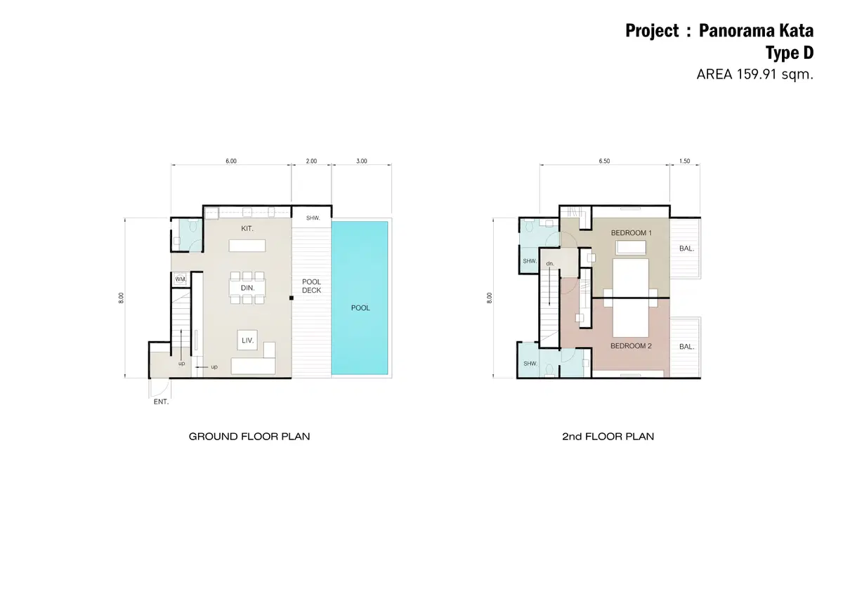 Panorama Kata Ocean View Villas - floor plan