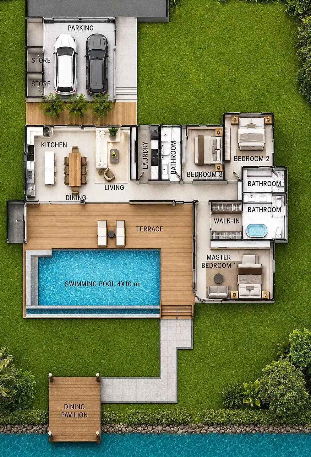 Pran Burirom Lagoon Living - 3BR Pool Villa