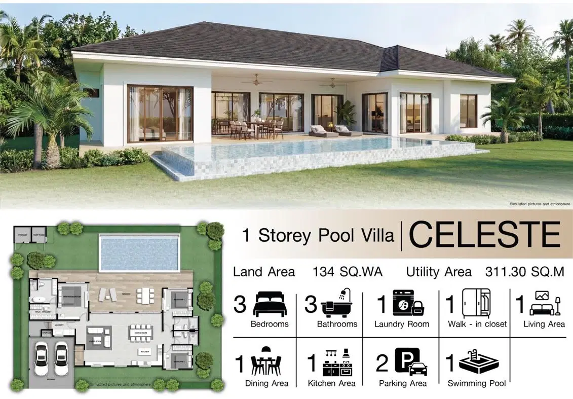 Raintree Residence - 3BR Pool Villa - Type Celeste