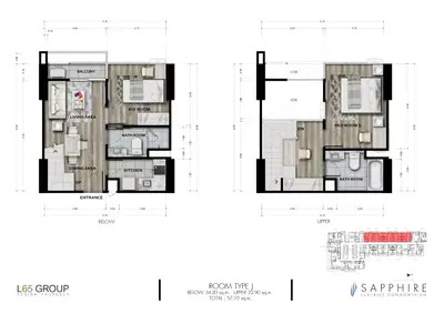 Sapphire Luxurious Condominium Rama 3 - 2BR Duplex