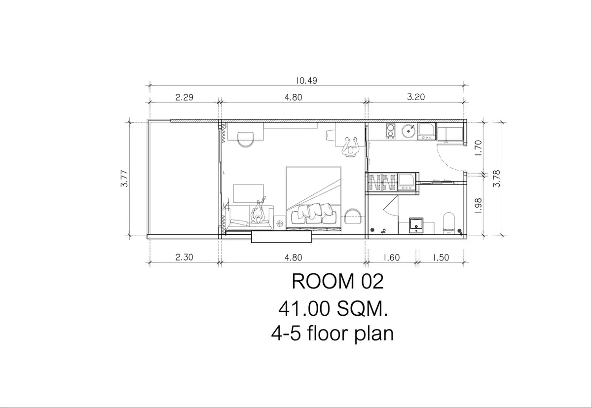 Sea Sky By Sands - Unit Plan - 1BR Pet friendly
